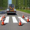 6 Pieces 28 Inch PVC Fluorescent Reflective Road Parking Cones