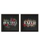 "Cherish and Have Faith" 2-Piece Vignette by House Fenway, Ready to Hang Framed Print, Black Frame