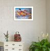 "Frosty Morning Ringnecks" by Kim Norlien, Ready to Hang Framed Print, White Frame