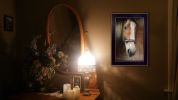 "Blaze" By Robin-Lee Vieira, Printed Wall Art, Ready To Hang Framed Poster, Black Frame