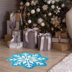 Cashmere Snowflake Floor Mat Carpet Bedroom Bedside Blanket Bathroom Mats (Option: Snowflake 3-180)